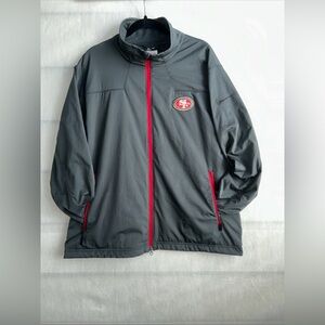 Nike San Francisco 49ers NFL On Field Apparel Men’s XXL Gray/Red Full Zip Fleece